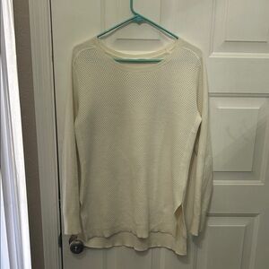 Athleta Women's Cream Crew Neck Sweater
